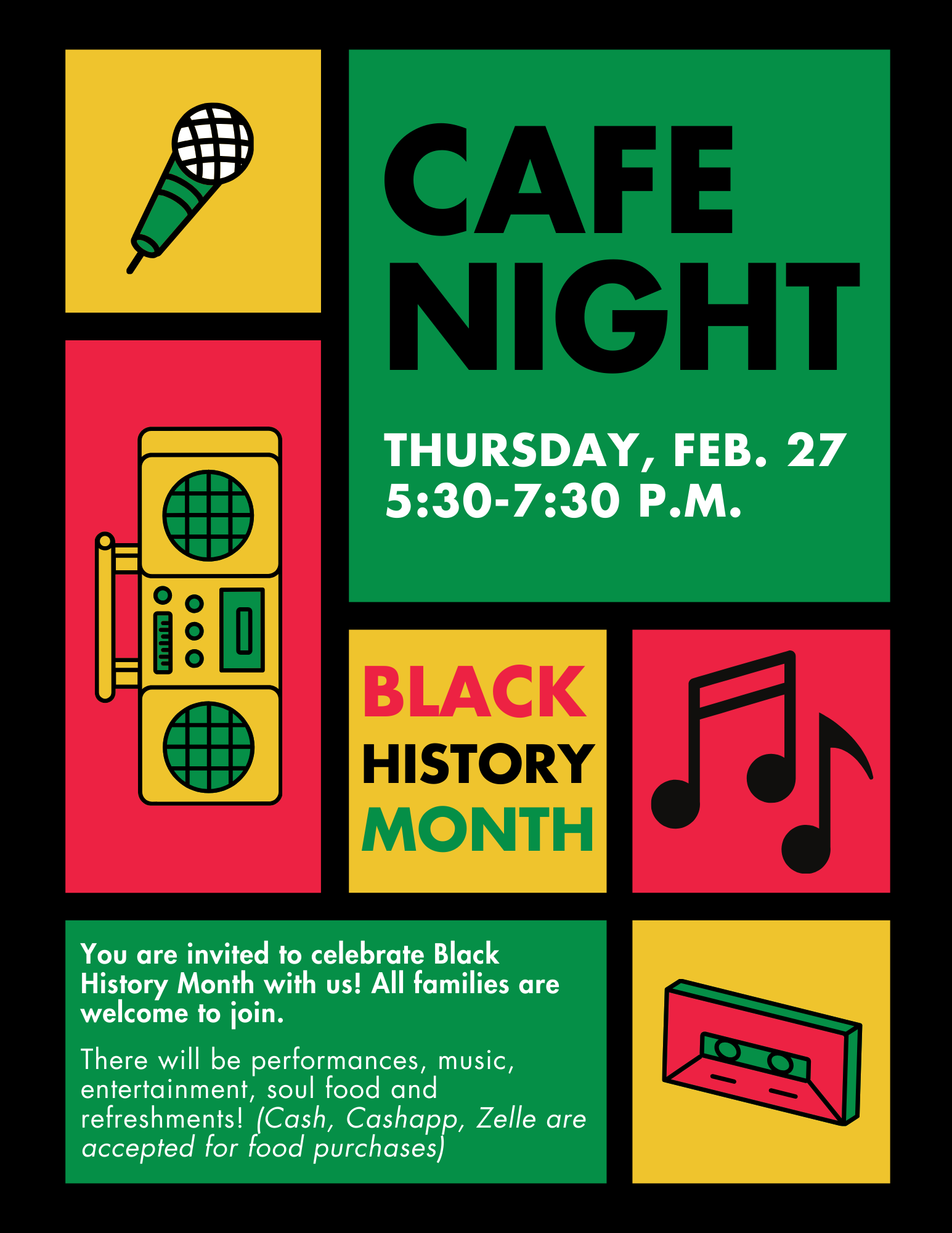 cafe night flyer